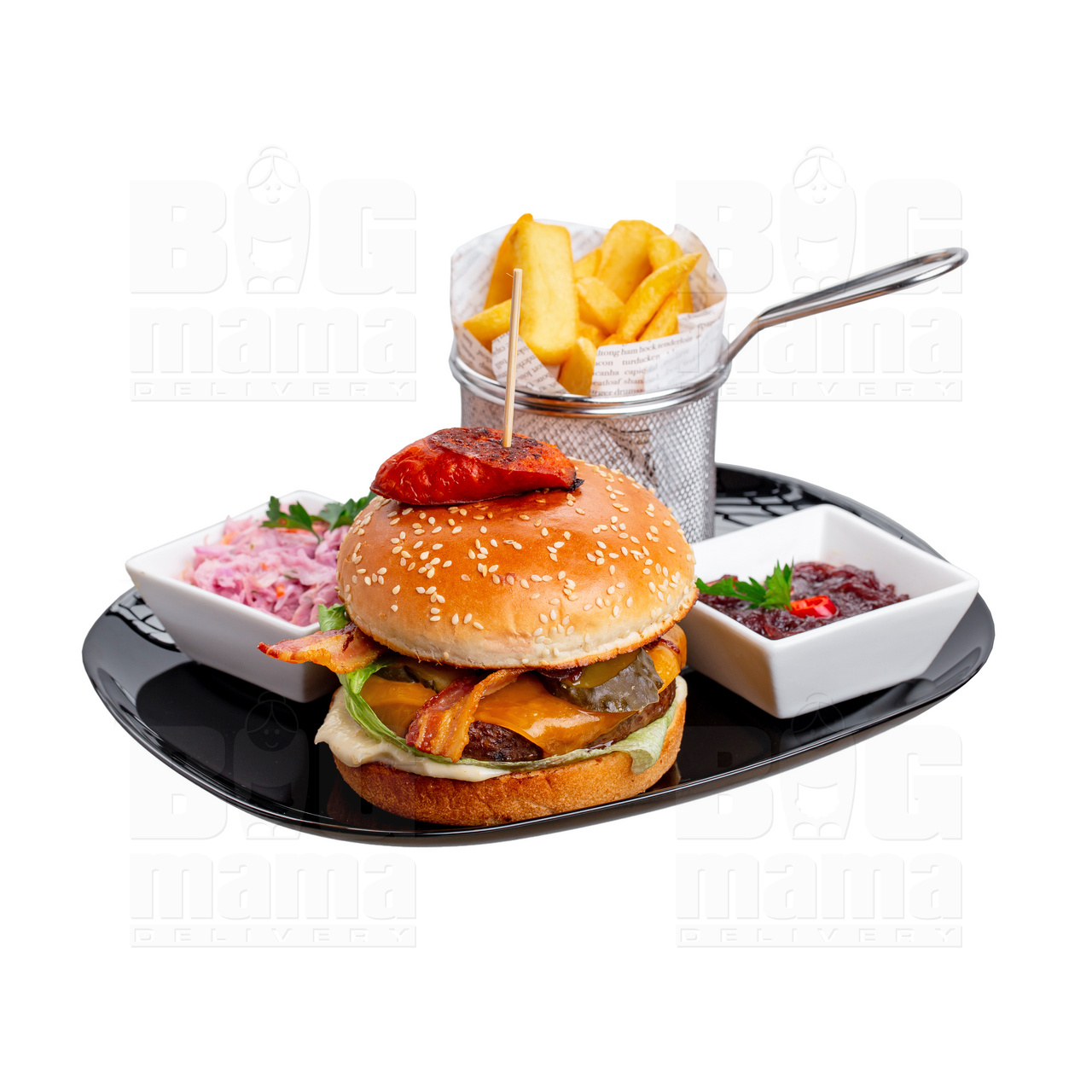 Product #256 image - Magyaros hamburger menü